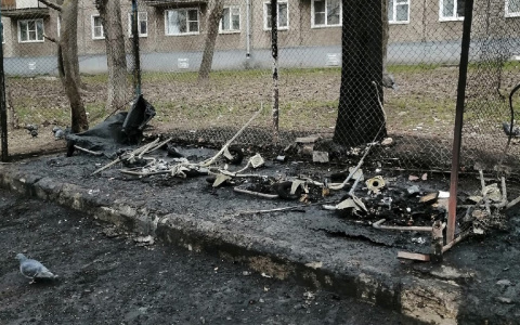 В Кирове из-за углей для кальяна сгорели мусорные баки