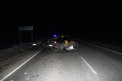На трассе в Кировской области столкнулись три иномарки