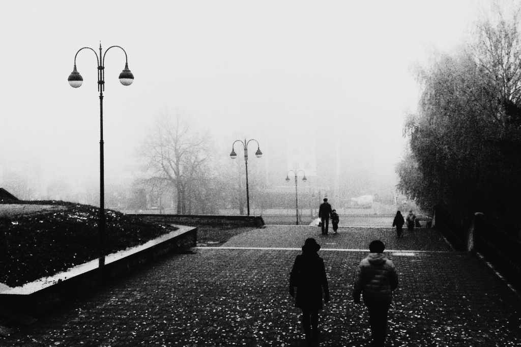 туман в Кирове, набережная грина