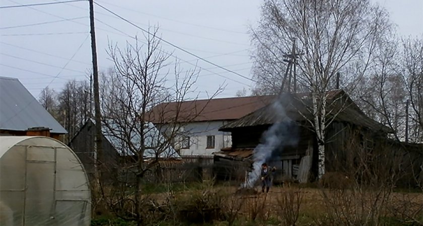Наглость или безразличие: жительница Кировской области сжигала траву рядом с домами