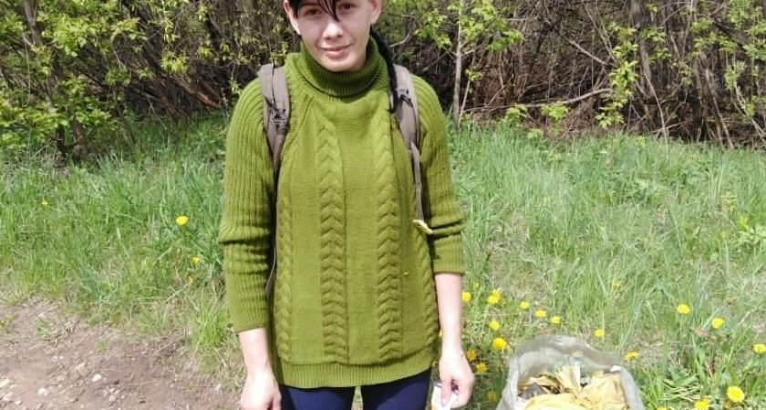 "Вот это человек!": жительница Кирова в одиночку прибрала берег Вятки