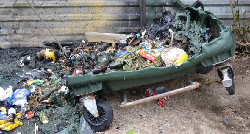 Ломают, сжигают, переворачивают: в Кирове участились случаи "мусорного вандализма"