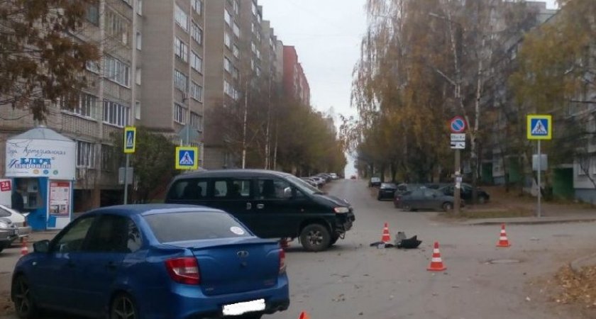 В центре Кирова пьяный водитель Lada Granta сбил мужчину