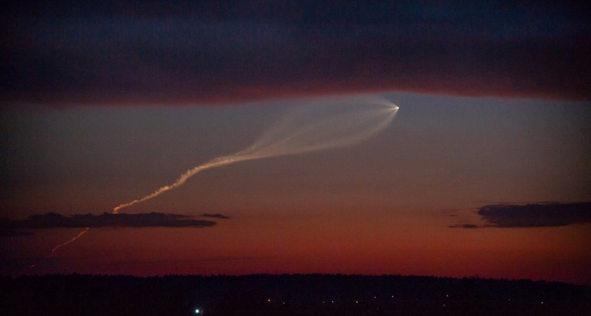 Жители Кировской области смогут увидеть след от ракеты, запущенной с космодрома Плесецк