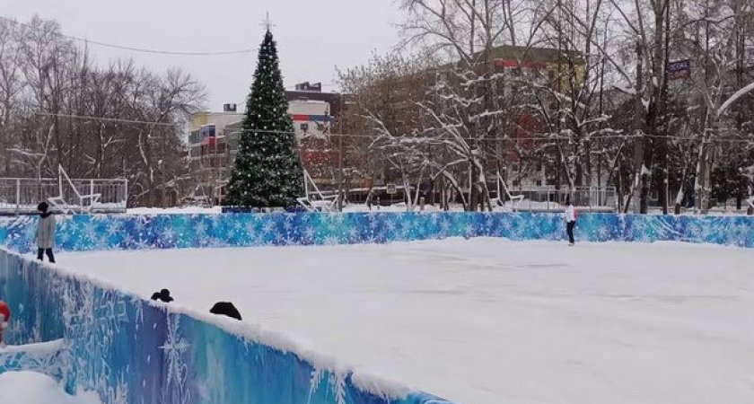 Вячеслав Симаков встал на коньки и проверил качество льда на катке у филармонии
