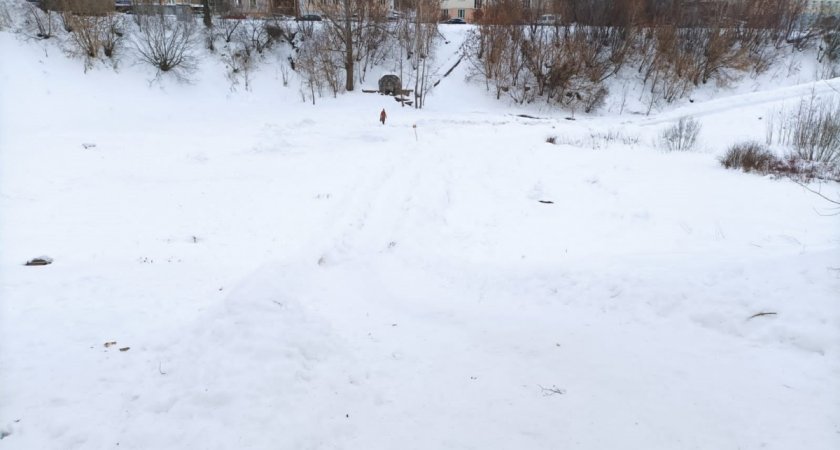 В Кирове в овраге Засора обустроили спуск для катания на тюбинге
