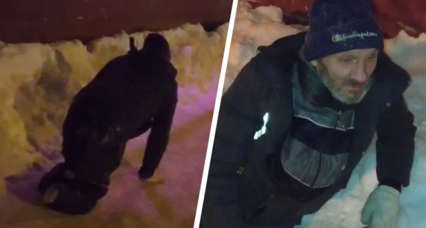 Два километра по снегу: безногий мужчина полз на руках из отдела полиции