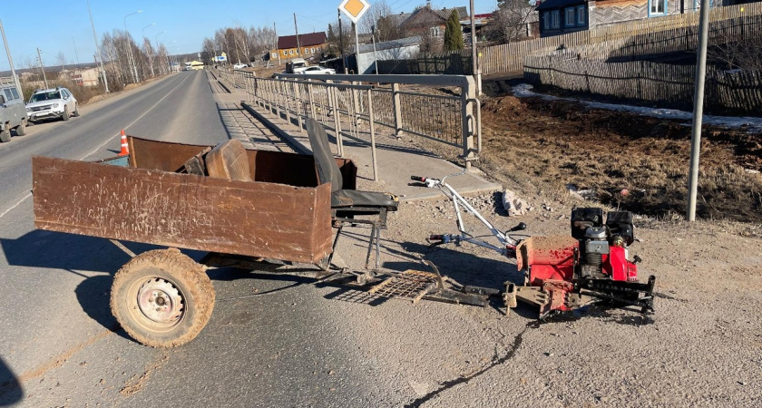 В Кировской области пьяный водитель мотоблока попал в ДТП