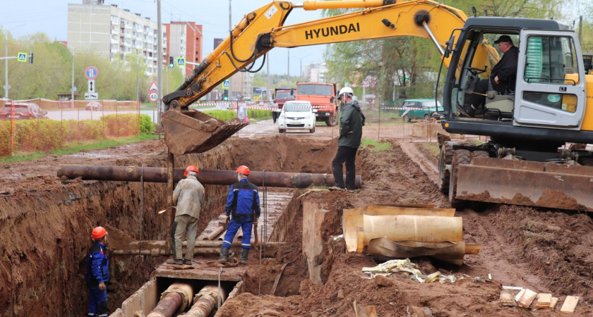 "Т Плюс" начала реконструкцию теплосетей на проспекте Россия в Кирово-Чепецке