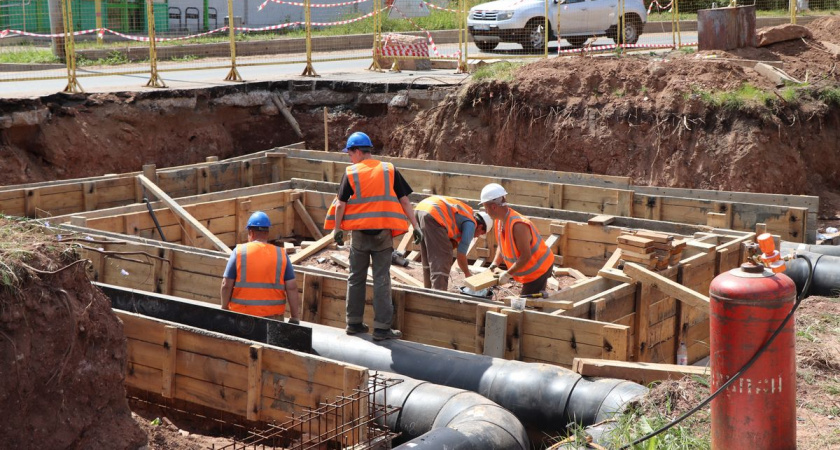 "Т Плюс" заменит на ул. Луначарского и Кооперативной в Кирово-Чепецке 1,5 км теплосетей