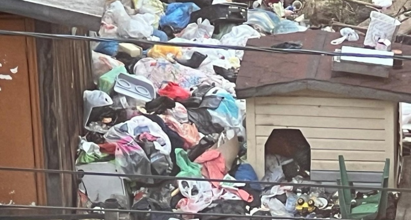 “Крысы бегут размером с кошку”: дом в центре Кирова завален мусором