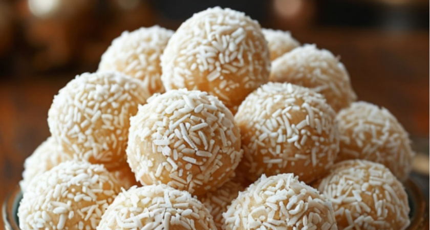 Кокосовое печенье пеку за 10 минут - мука не нужна: гора вкуснятины к чаю
