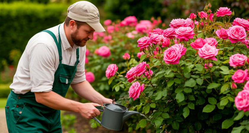 1 ст. л. порошка на 10 л воды для роз: и их цветение не остановить - огромные пышные бутоны до самых холодов - совет агронома