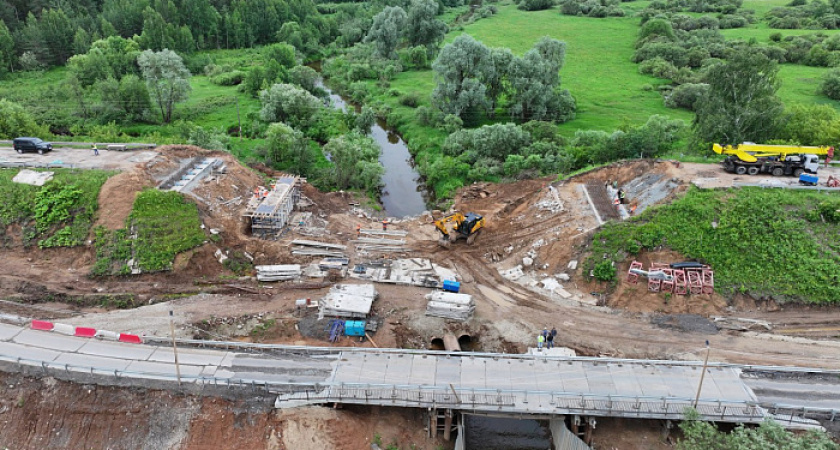 В Кировской области разобрали мост через Кокшагу для капитального ремонта