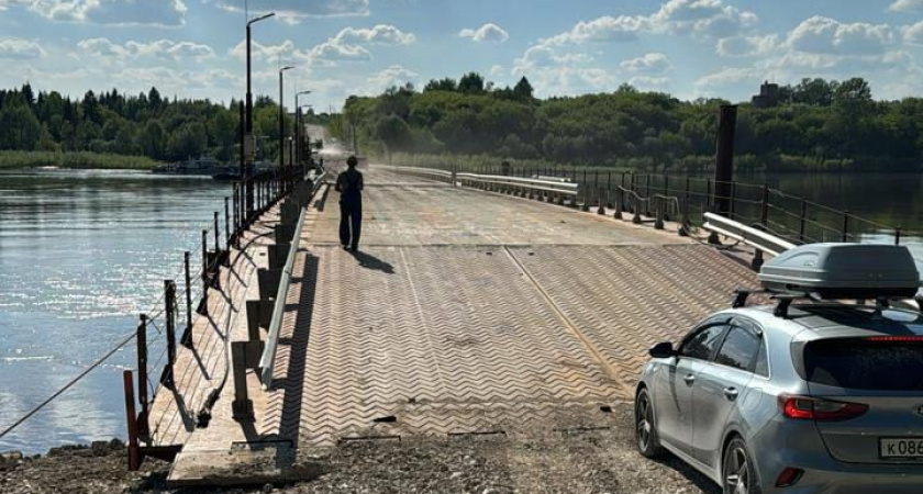 Наплавной мост через реку Вятку под Малмыжем перекроют из-за срочных работ