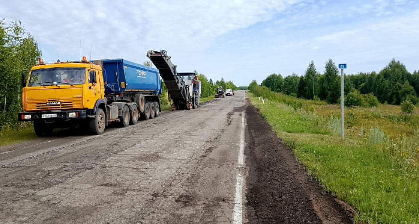 В Кировской области начался ремонт трассы Плотники – Вожгалы – Богородское – Уни