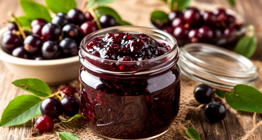 "Вишневое" варенье из черноплодки - ягодки на вкус словно вишенки: гости сметают все за 1 минуту