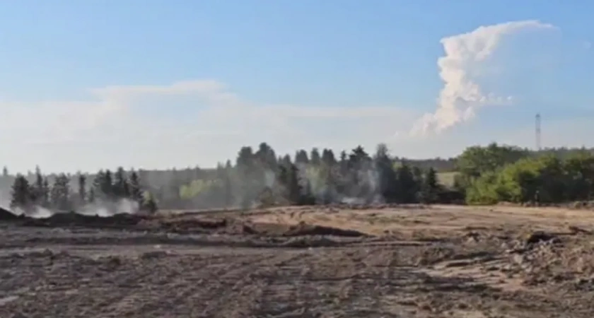 Возгорание на полигоне в Суне почти ликвидировано