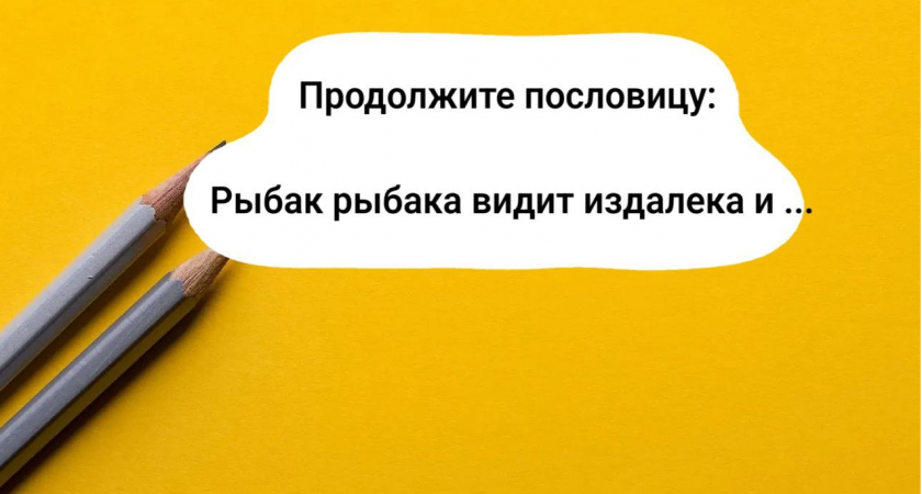 Вторая часть пословицы перевернет все с ног на голову — попробуйте завершить фразу: "Рыбак рыбака видит издалека и ..."