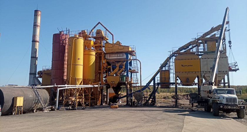 В поселке Опарино запустили в работу новый асфальтобетонный завод