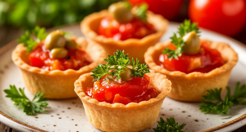 «Новогодний сувенир» в тарталетках - суперская закуска на стол: 3 ингредиента, но вкус божественный