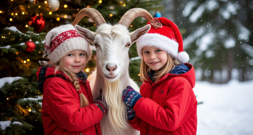 В Финляндии дети ждут подарки не от Деда Мороза и Санта Клауса, а от козла. Как животное стало символом Нового года