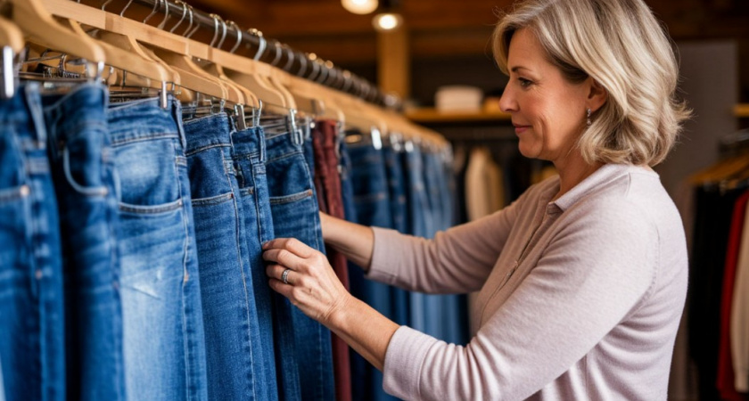 После 60 стоит выбрать только один фасон джинсов - подчеркнет достоинства и элегантность, а не возраст и проблемы