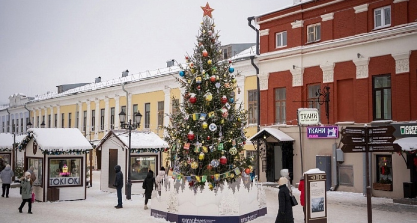 Улицу Спасскую в Кирове начнут украшать к Новому году 1 декабря