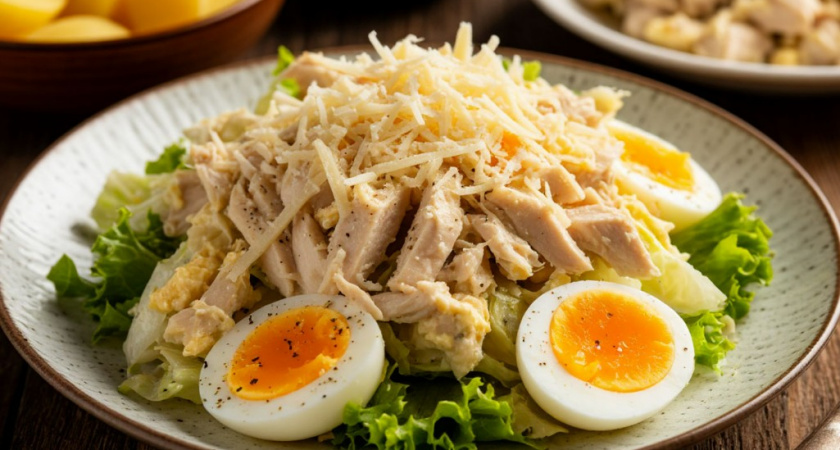 Больше никакого "Оливье" - теперь на пике популярности салатик "Царь горы": точно приготовлю, чтобы Огненная Лошадь оценила