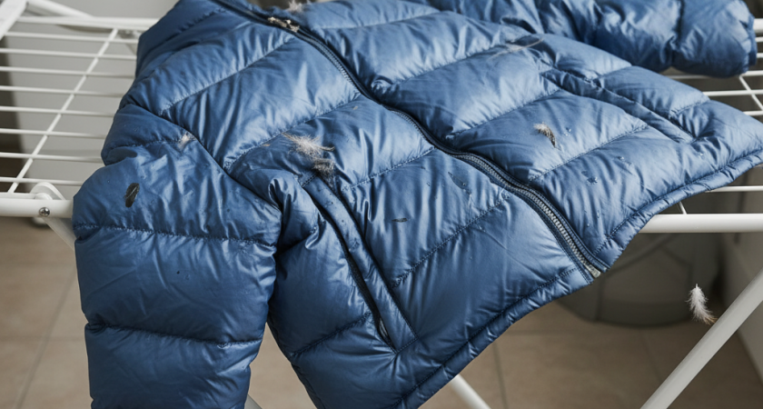 Если пуховик стал тряпочкой после стирки: пара минут — и комки пуха исчезли. Вот как вернуть объем 