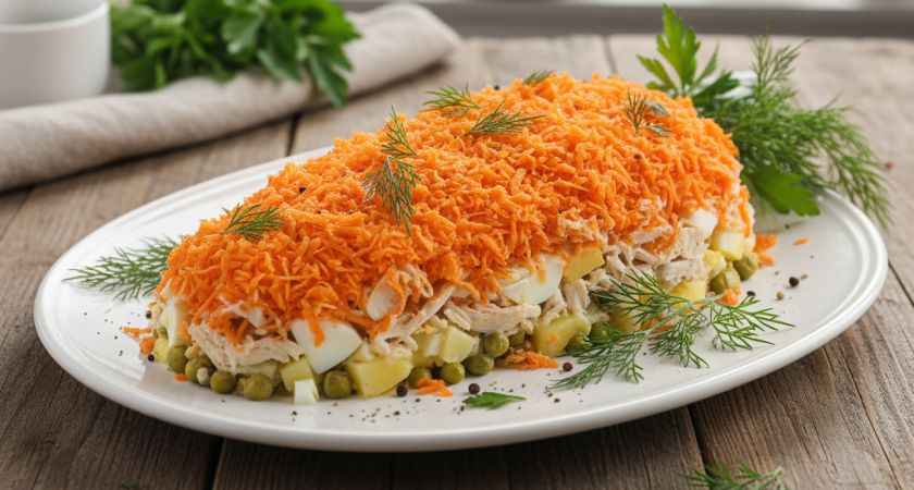 Чудный салат "Морковка" притянет счастье и везение: точно буду готовить на Новый год - Огненная Лошадка оценит