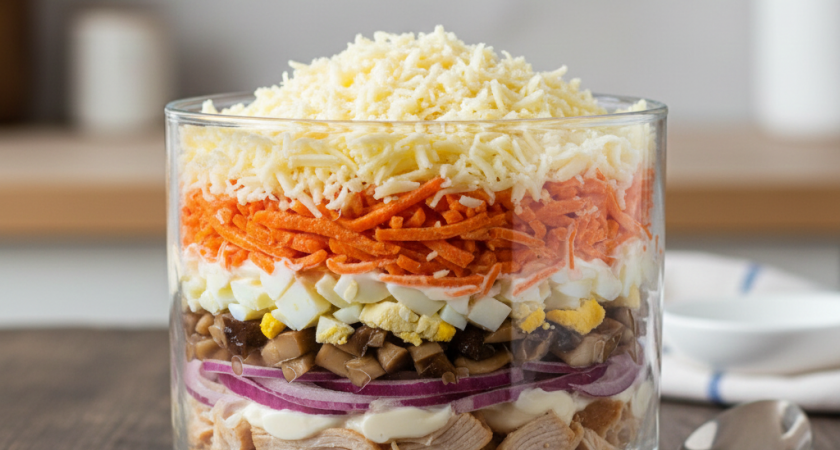 "Крабовый" готовить не буду - нашла вариант лучше. Вкуснейший салат "Мужские слезы" - идеально к новогоднему столу 