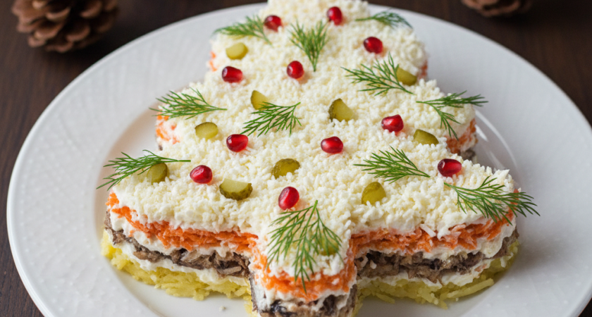 Салат "Новогодняя ночь" со шпротами - король новогоднего стола: улетает первым - Красная Огненная Лошадь будет довольна