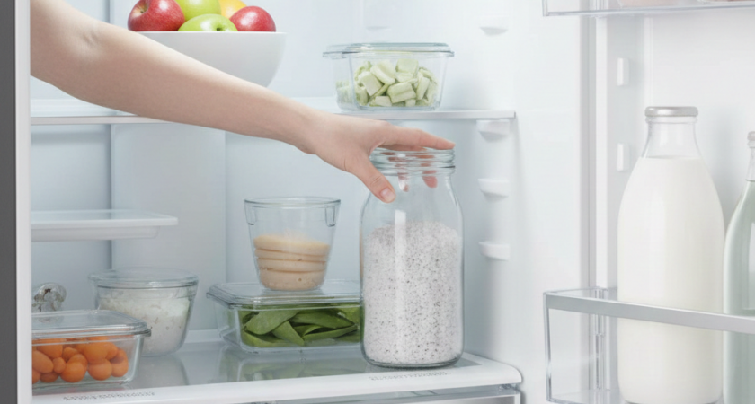 Поставила стакан с солью в холодильник - и избавилась от большой проблемы. Классный лайфхак для ленивых хозяек 