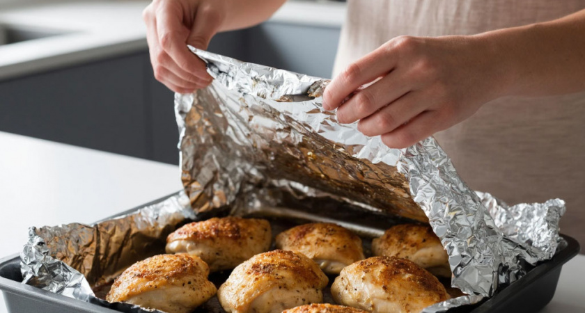 Повар разрешил давний спор: как правильно использовать фольгу при запекании - матовой или блестящей стороной