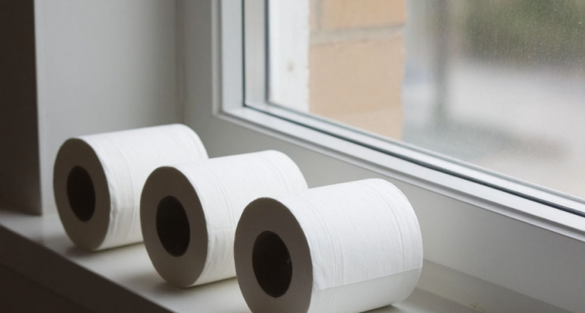 Беру обычный рулон туалетной бумаги - и из щелей не дует даже в мороз. Подоконник всю зиму теплый