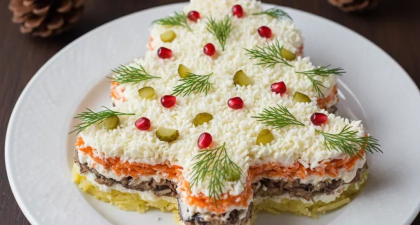 Салат "Новогодняя ночь" со шпротами - король новогоднего стола: улетает первым - Красная Огненная Лошадь будет довольна