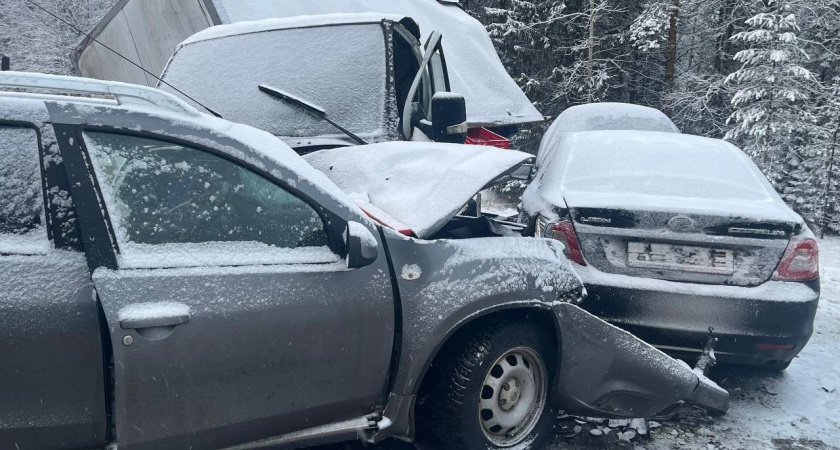 Появились детали тройного ДТП с фургоном на трассе под Белой Холуницей