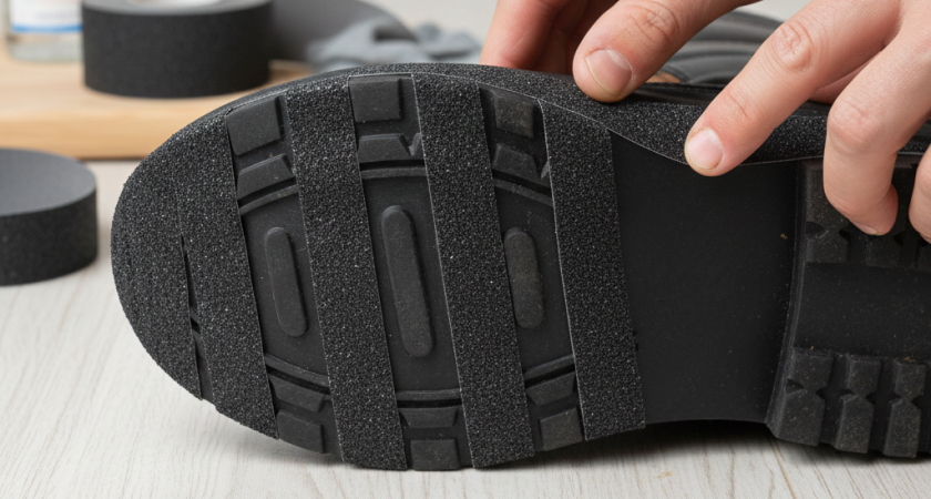 Сделал жене нескользящую подошву на зимние сапоги - 5 минут и готово: теперь бегает по льду как по асфальту