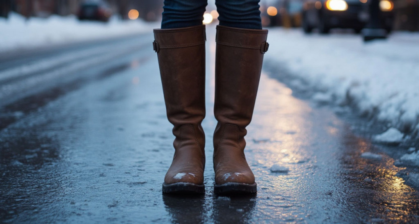 Зимой больше не ломаю ноги: три простых движения делают обувь устойчивой даже на «зеркальной» наледи