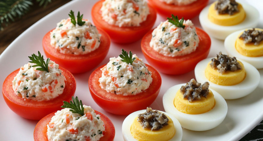 Готовлю эти закуски за 10 минут — и гости сметают их со стола первым делом! Идеи для вашего новогоднего стола