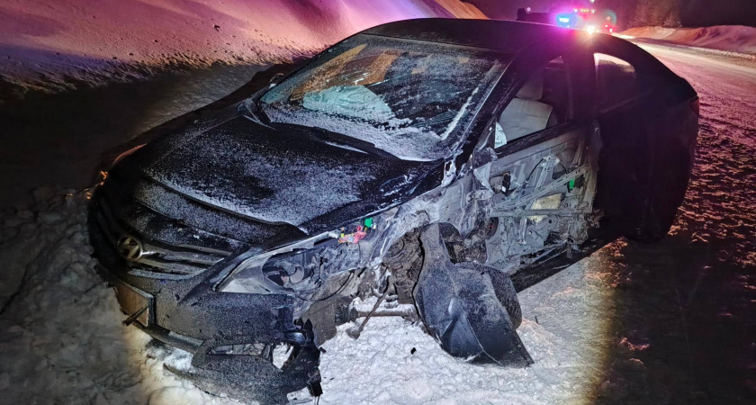 На трассе "Вятка" в Юрьянском районе столкнулись три автомобиля