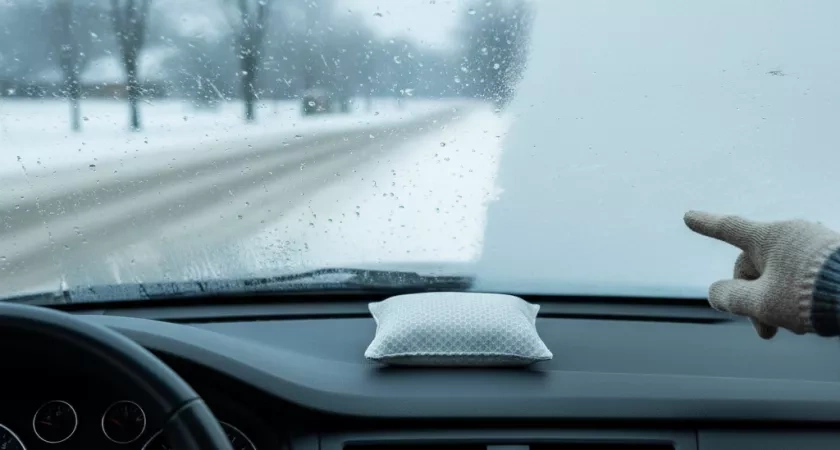 Забудьте и не вспоминайте про запотевшие стекла: положите пакетик под лобовое и ездите с комфортом всю зиму
