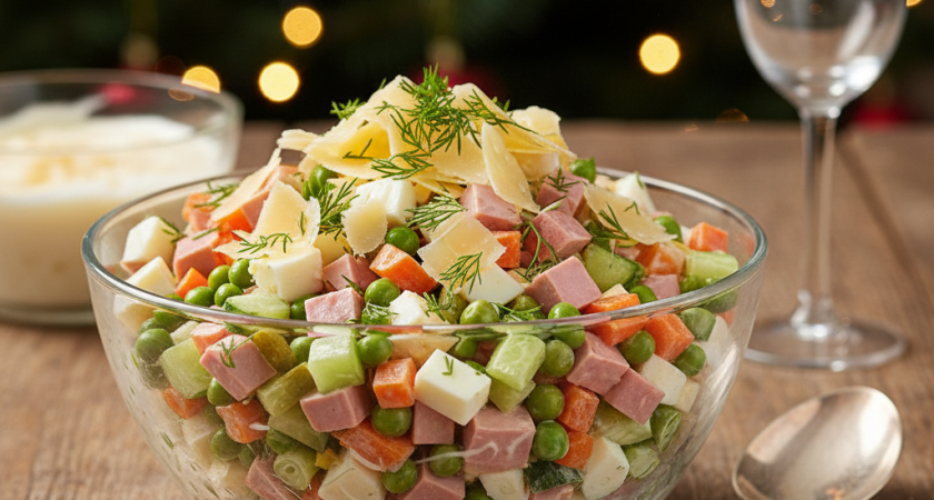 Добавьте это и уберите картофель - совершенно новый вариант салата "оливье"-2026: получается гораздо вкуснее