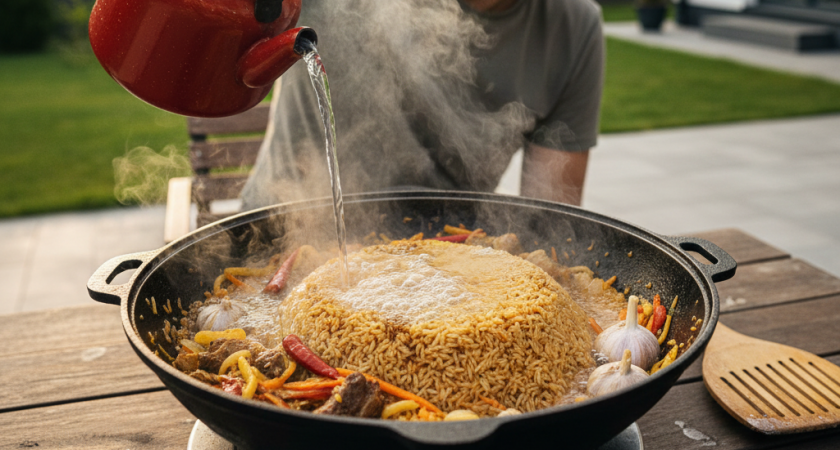 Холодной или горячей - вот какой водой нужно заливать рис для плова. Запомните раз и навсегда 