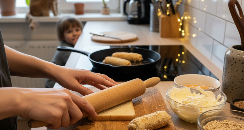 Не бутерброды и не пирожки: раскатываю хлеб скалкой и получаю вкуснейший завтрак: делов-то на 15 минут