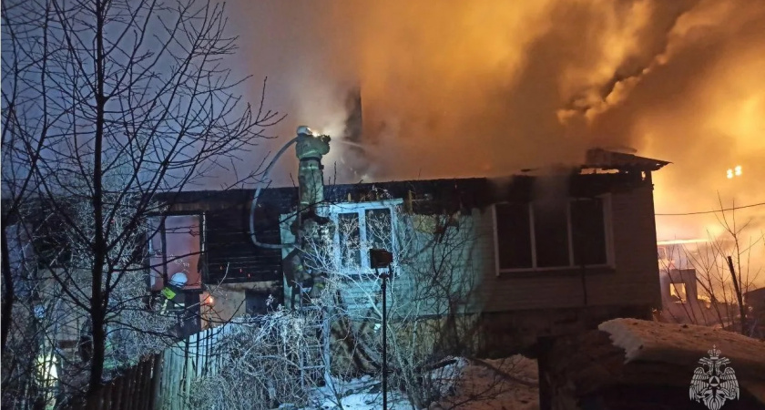 В Нагорском районе потушили пожар в частном доме и пристрое