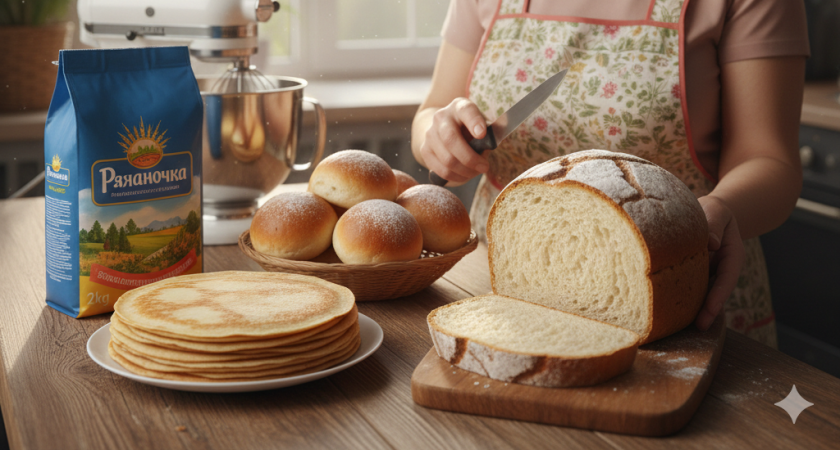 Протестировала недорогую муку из Светофора, испекла блины, булочки, хлеб - рассказываю, можно ли покупать