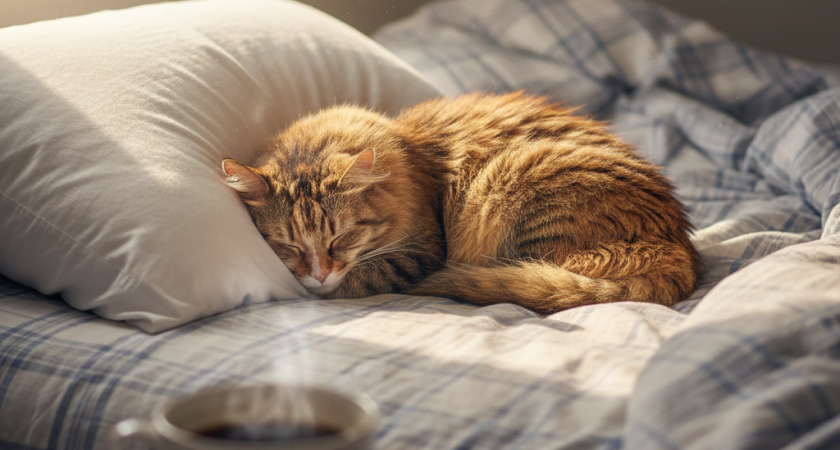 Почему кошка всегда занимает место хозяина на кровати или на стуле