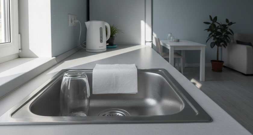 Уезжая из дома надолго, всегда кладу лист бумаги в раковину и не спускаю воду в унитазе - вот для чего это нужно